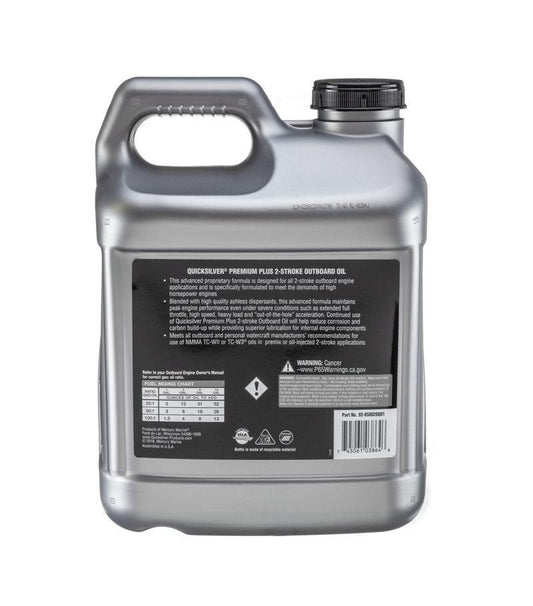 Quicksilver – Premium Plus 2-Stroke Marine Engine Oil | Synthetic Blend | 858028Q01