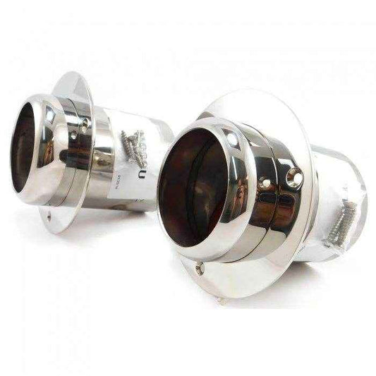 Rolled Edge Exhaust Tips with Internal Flapper | Corsa 11030 - MacombMarineParts.com