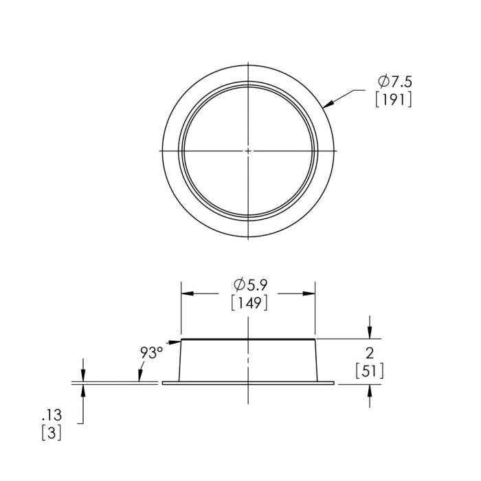 Round Hose Ring 6 inch | MSI Marine HR6 - MacombMarineParts.com