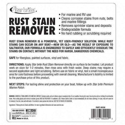 Rust Stain Remover - 22 oz. | Star Brite 089222P - MacombMarineParts.com