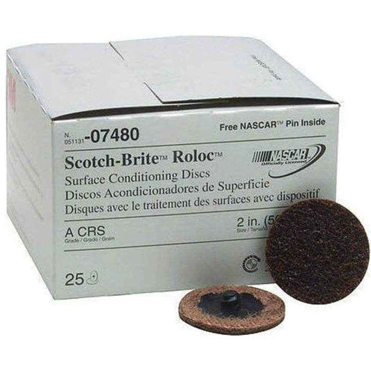 Scotch Brite Roloc Surface Conditioning Discs Coarse - 2 in. | 3M 07480 - MacombMarineParts.com