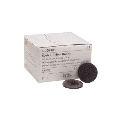 Scotch Brite Roloc Surface Conditioning Discs Medium Grit - 2 in. | 3M 07481 - MacombMarineParts.com