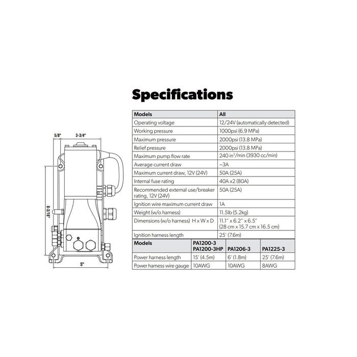 12/24 volt Hydraulic Steering Power Assist Unit | SeaStar Solutions PA1200-3