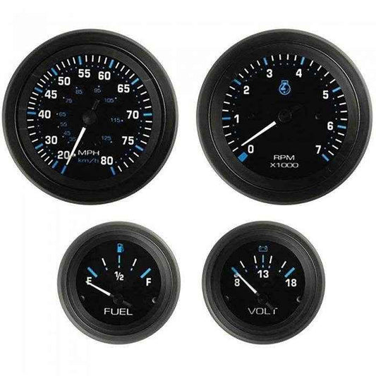 Sierra Eclipse Outboard 4 Gauge Set 68412P - MacombMarineParts.com