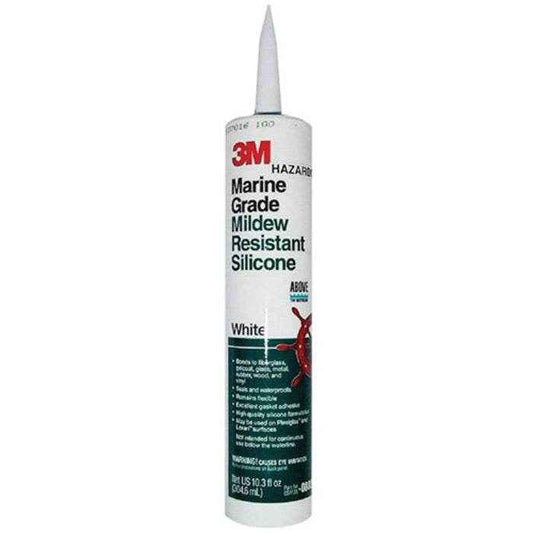 Silicone Sealant White Marine Grade - 10 oz. Cartridge | 3M 08027 - MacombMarineParts.com