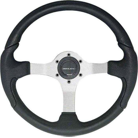 Silver NISIDA Boat Steering Wheel | Uflex USA NISIDA-B/S - MacombMarineParts.com