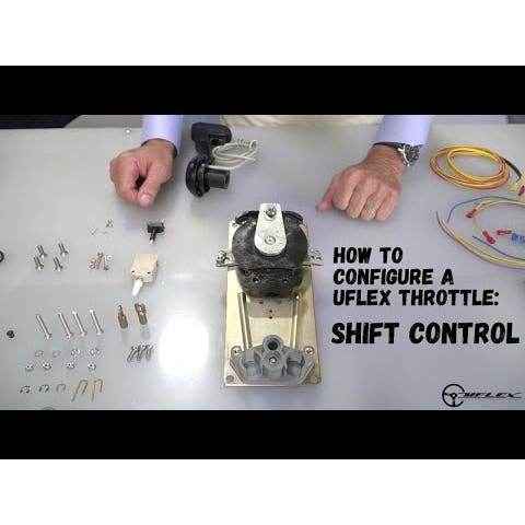 Single Lever Dual Action Side Mount Engine Control with Trim | Uflex USA B184MERC - MacombMarineParts.com