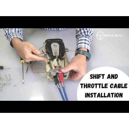 Single Lever Dual Action Side Mount Engine Control with Trim | Uflex USA B184MERC - MacombMarineParts.com