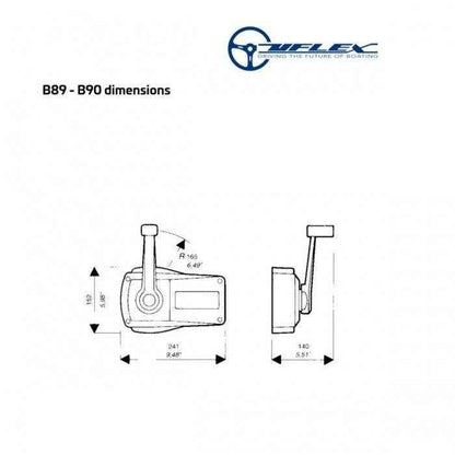 Single Lever Dual Function Side Mount Control - Black| UFLEX USA B90 - MacombMarineParts.com