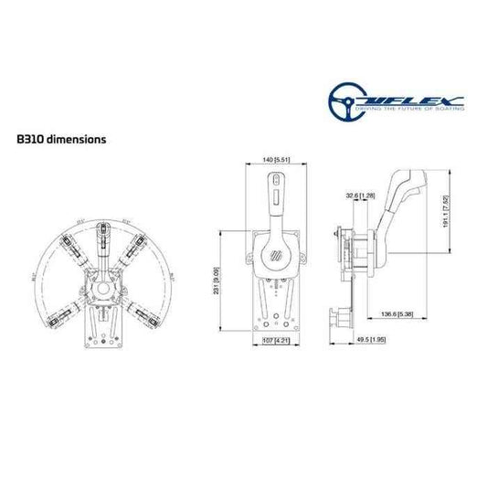 Single Lever Side Mount Dual Action Shift & Throttle Control | UFLEX B310B - MacombMarineParts.com
