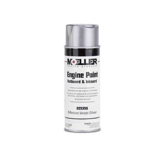Spray Paint Mercury Verado Silver - 12 oz. | Moeller Marine Products 025355 - MacombMarineParts.com