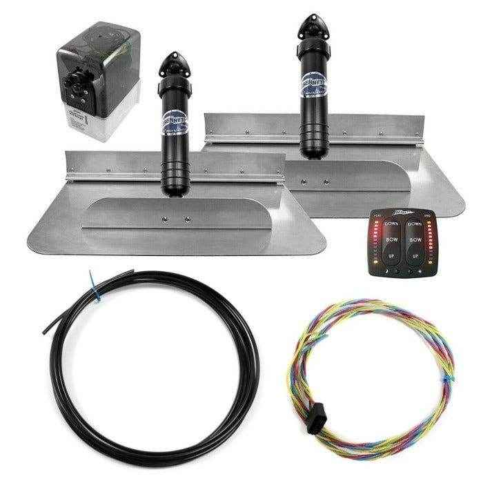 Standard Classic Hydraulic Trim Tab System w/ Electronic Control Pad - 18 x 12 in. | Bennett 1812EIC - MacombMarineParts.com