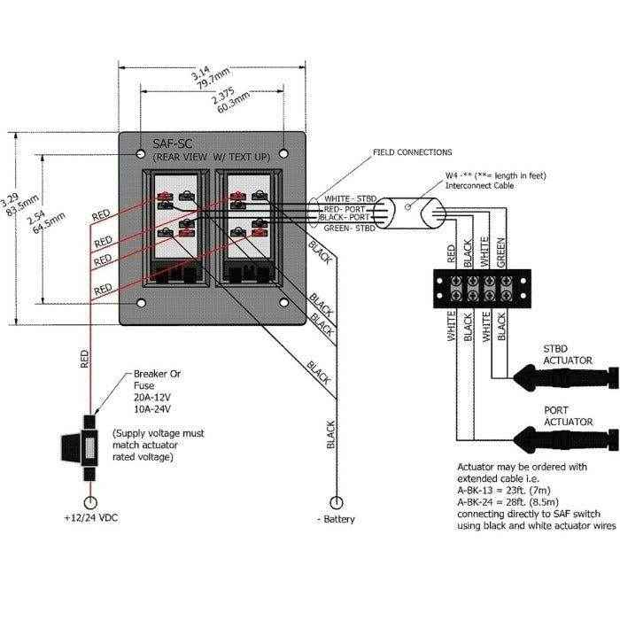 Standard Flat Rocker Switch - Single Station Application | Lectrotab SAF-SC - MacombMarineParts.com