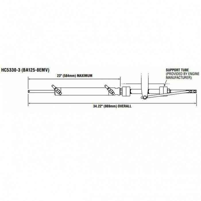 Stern Drive Hydraulic Cylinder - BA125-8EMV | SeaStar HC5330-3 - MacombMarineParts.com