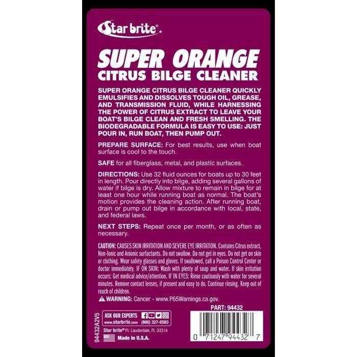 Super Orange Citrus Bilge Cleaner - 32 ounce | Star Brite 094432 - MacombMarineParts.com
