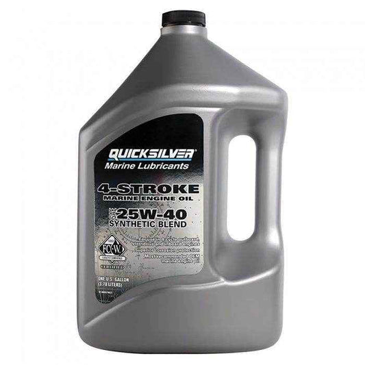 Synthetic Blend Marine Oil 25W40 4 - Stroke | Quicksilver 92 - 8M0078623 - MacombMarineParts.com