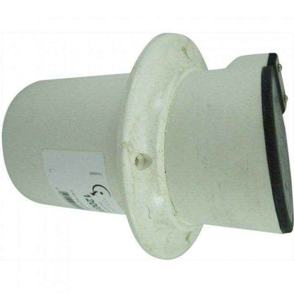 Thru Hull Fitting Exhaust with Flapper 3 in. White | Centek 1200298 - MacombMarineParts.com