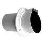 Thru Hull Fitting Exhaust with Flapper 4 in. White | Centek 1200326 - MacombMarineParts.com