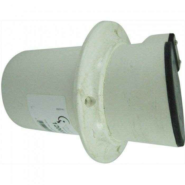 Thru Hull Fitting Exhaust with Flapper 4 in. White | Centek 1200326 - MacombMarineParts.com