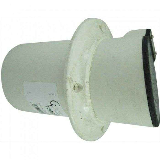 Thru Hull Fitting Exhaust with Flapper 5 in. White | Centek 1200342 - MacombMarineParts.com