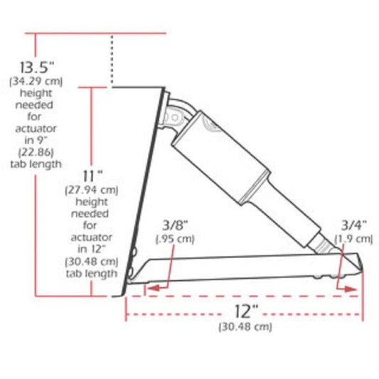 Trim Tab Kit Electro-Polish w/o Switch 12V-14" x 12" | Lenco 15038-101 - MacombMarineParts.com
