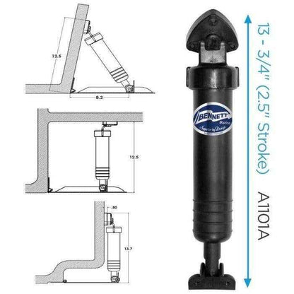 Trim Tab System with No Control - 24 in. x 12 in. | Bennett 2412 - MacombMarineParts.com