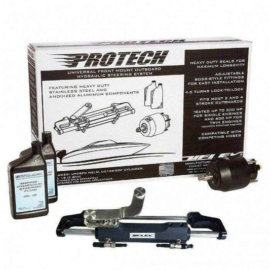 Universal Front Mount OB Hydraulic Steering System | Uflex PROTECH 3.1 - MacombMarineParts.com