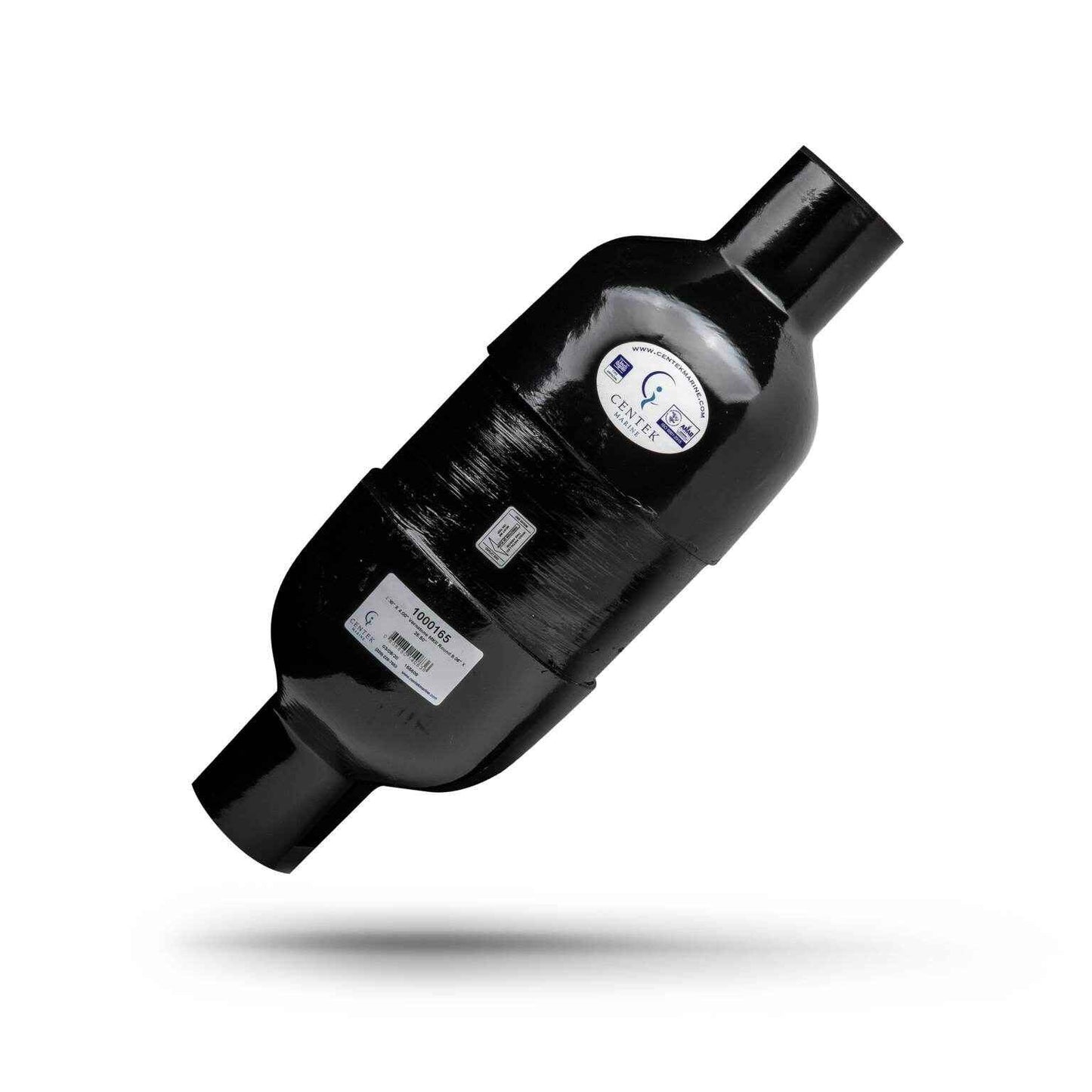 Vernatone Round Muffler 4 in. Inlet/Outlet | Centek 1000106 - MacombMarineParts.com