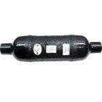 Vernatone Round Muffler 4 in. Inlet/Outlet | Centek 1000106 - MacombMarineParts.com