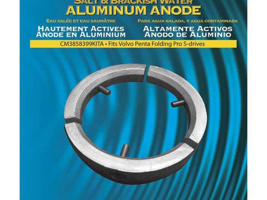 Volvo 4-Blade Folding Prop Anode Kit Aluminum | Martyr CM3584442KITA - MacombMarineParts.com