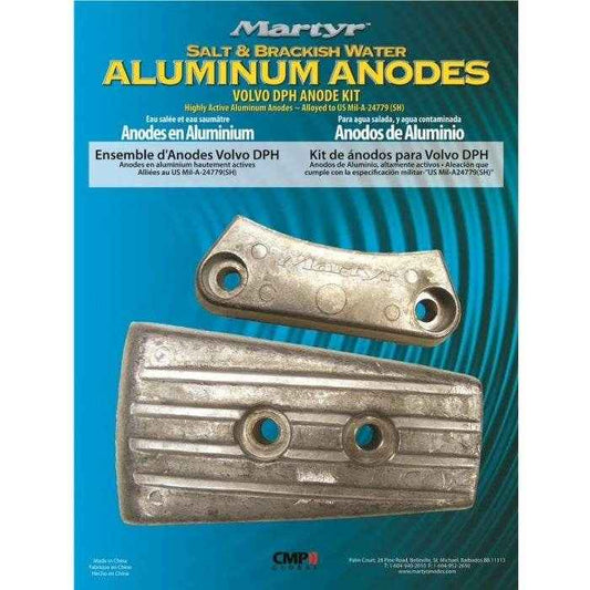 Volvo Penta DPH Aluminum Anode Kit | Martyr CMDPHKITA - MacombMarineParts.com