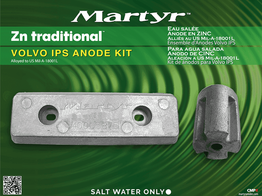 Volvo Penta Ips Sterndrive Anode Kit Zinc | Martyr CMVPIPSKITZ - MacombMarineParts.com