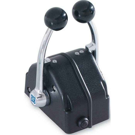 ZF Marine Controls 463 - 4 | 400 Series Dual Chrome Lever Control Head - MacombMarineParts.com