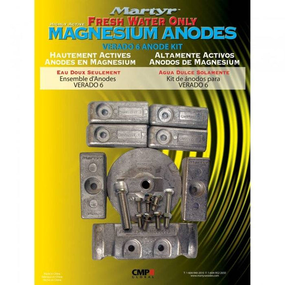 Magnesium Anode Kit Mercury Verado 6 | Martyr CMVERADO6KITM - macomb-marine-parts.myshopify.com