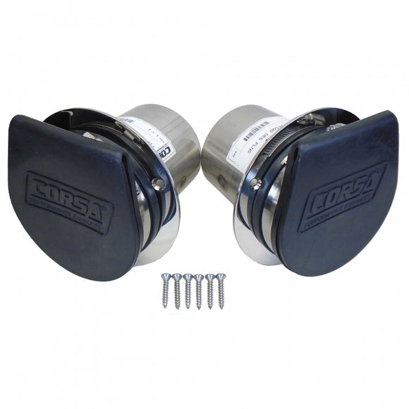 4 in. Exhaust Tips With Flapper | Corsa Performance 11050 - macomb-marine-parts.myshopify.com
