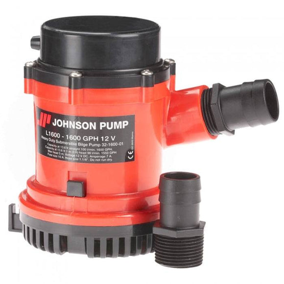 1600 GPH Non-Automatic Bilge Pump | Johnson Pump 16004-00 - macomb-marine-parts.myshopify.com