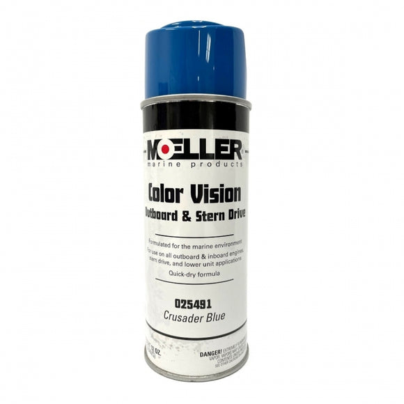 Crusader Blue Color Vision Spray Paint | Moeller Marine Products 25491 - macomb-marine-parts.myshopify.com