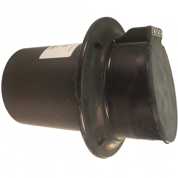 5 in. Black Exhaust Thru Hull with Flapper | Centek 1200343 - macomb-marine-parts.myshopify.com